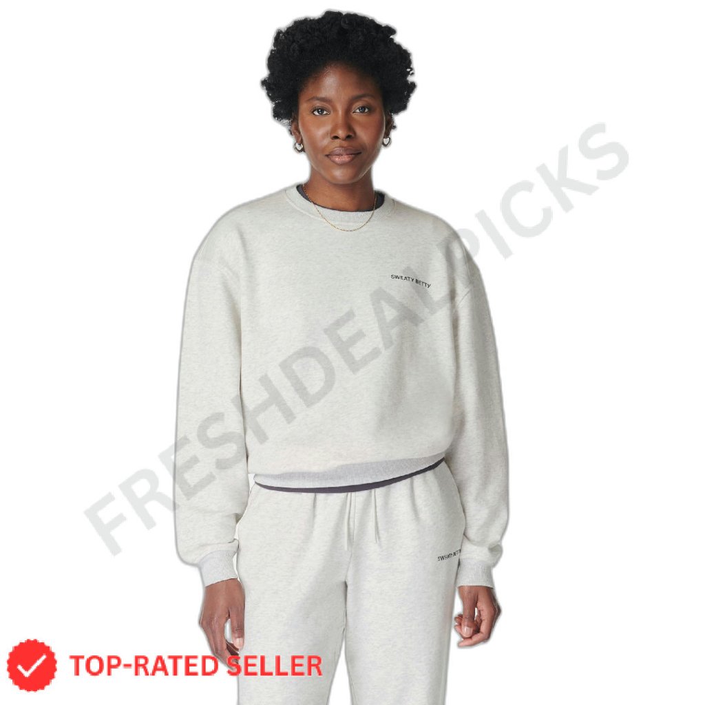Oversized Crew Neck Sweatshirt Soft Cotton Blend Casual Chic Minimal Y2k